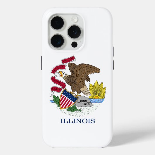 iPhone 15 Pro Case-Mate, Illinois-Flagge Case-Mate iPhone Hülle (Rückseite)