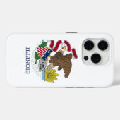iPhone 15 Pro Case-Mate, Illinois-Flagge Case-Mate iPhone Hülle (Rückseite (Horizontal))