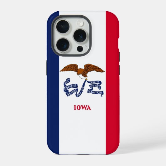 iPhone 15 Pro Case-Mate, Iowa-Flagge Hülle (Rückseite)