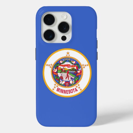 iPhone 15 Pro Case-Mate, Minnesota-Flag Case-Mate iPhone Hülle (Rückseite)