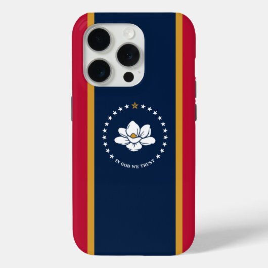 iPhone 15 Pro Case-Mate, Mississippi-Flagge Case-Mate iPhone Hülle (Rückseite)