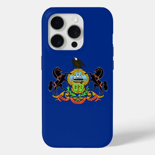 iPhone 15 Pro Case-Mate, Pennsylvania-Flagge Case-Mate iPhone Hülle (Rückseite)
