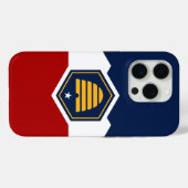 iPhone 15 Pro Case-Mate, Utah State neue Flagge Case-Mate iPhone Hülle (Rückseite (Horizontal))