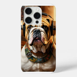 iPhone 15 Pro Case mit muffigem Bulldog-Design