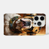 iPhone 15 Pro Case mit muffigem Bulldog-Design (Rückseite (Horizontal))