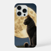 iPhone 15 Pro cat and moon phone case iPhone Hülle (Rückseite)