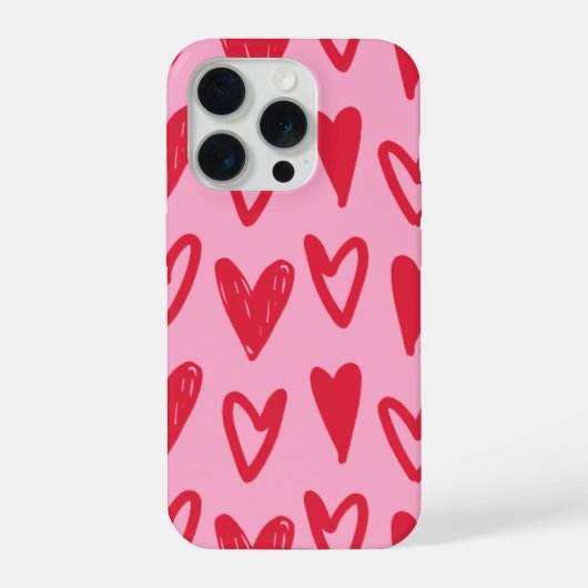 IPhone 15 Pro-Handyhülle mit Herz-Design. Hülle (Rückseite)