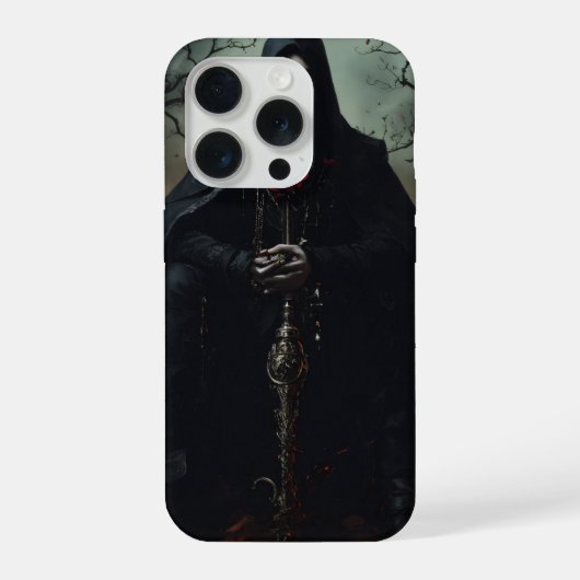 iPhone 15 Pro Hülle mit Death Metal Artwork (Rückseite)