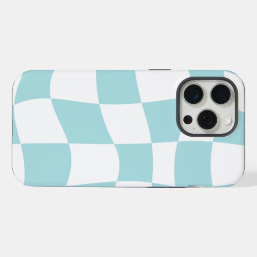 iPhone 15 Pro Max | Aquamariner Fall am Checkerboa iPhone Hülle (Rückseite (Horizontal))