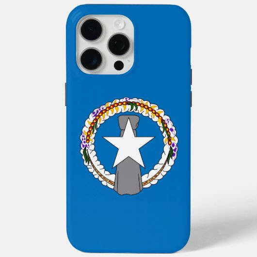 iPhone 15 Pro Max Case, Northern Mariana Flag Case-Mate iPhone Hülle (Rückseite)