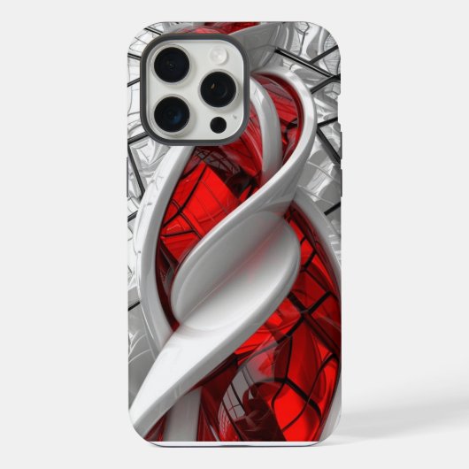 iPhone 15 pro max Gehäuse rot und silber Farbe Hülle (Rückseite)