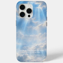 iPhone 15 Pro Max-Hülle • Leuchtende Wolken Schrif