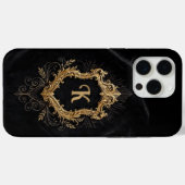 iPhone 15 Pro Max-Hülle • Monogramm Elegant Gold Case-Mate iPhone Hülle (Rückseite (Horizontal))