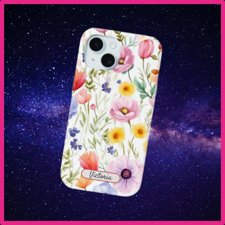 iPhone 15 Telefongehäuse mit Wildblume Blumendesig Case-Mate iPhone Hülle