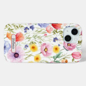 iPhone 15 Telefongehäuse mit Wildblume Blumendesig Case-Mate iPhone Hülle (Rückseite (Horizontal))