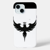 "iPhone 15 White & Eagle Design Case - Bold und El (Rückseite)