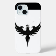 "iPhone 15 White & Eagle Design Case - Bold und El