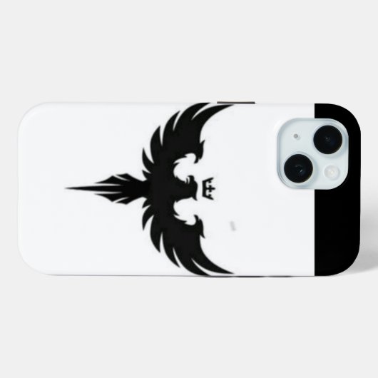 "iPhone 15 White & Eagle Design Case - Bold und El (Rückseite (Horizontal))