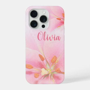 iPhone 15pro Hülle Pink Lily Lady/Mädchen/Frau iPhone 15 Pro Hülle