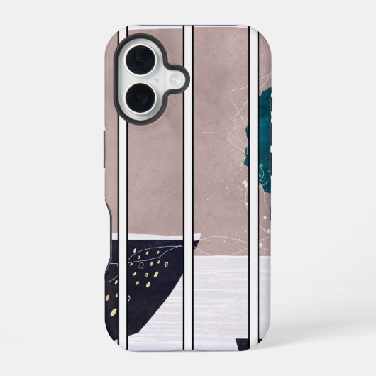 iPhone 16 abstraktes Case-Design Hülle (Rückseite)
