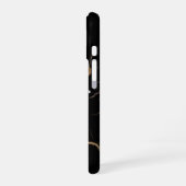 iPhone 16 Black Gold Marble Motivational Case  Hülle (Linke Seite)