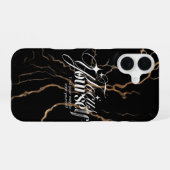 iPhone 16 Black Gold Marble Motivational Case iPhone 16 Hülle (Rückseite (Horizontal))