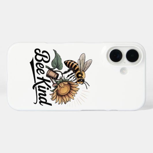 iPhone 16 Case Bee Kind (Rückseite (Horizontal))