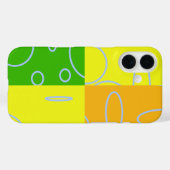 iPhone 16 Case Circles Loops Gelb Grün Orange (Rückseite (Horizontal))