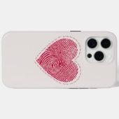 iPhone 16 Case - Fingerprint Liebe Heart - Einziga (Rückseite (Horizontal))