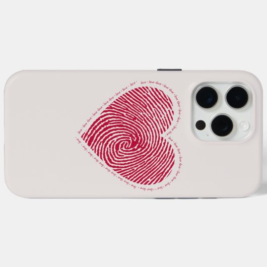 iPhone 16 Case - Fingerprint Liebe Heart - Einziga (Rückseite (Horizontal))