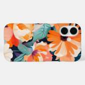 iPhone 16 Case Vivid Bold Floral Design (Rückseite (Horizontal))