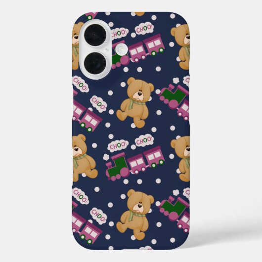 Iphone 16 Choo choo train bear case (Rückseite)