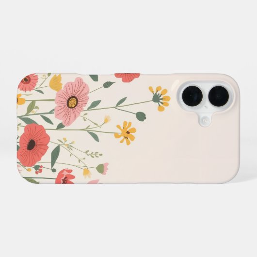 IPhone 16 cute floral case iPhone 16 Hülle (Rückseite (Horizontal))