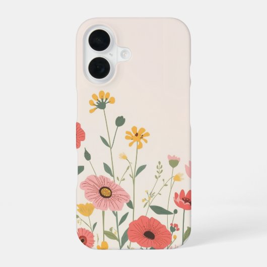 IPhone 16 cute floral case iPhone 16 Hülle (Rückseite)