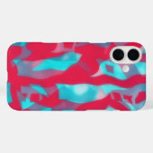 IPhone 16 Fall "Pink and Aqua Blue Abstrakt Art" Case-Mate iPhone Hülle (Rückseite (Horizontal))
