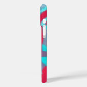 IPhone 16 Fall "Pink and Aqua Blue Abstrakt Art" Case-Mate iPhone Hülle (Rückseite / Links)