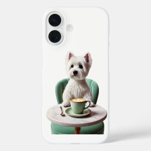 iPhone 16 Fall - Westie hat eine Latte Case-Mate iPhone Hülle (Rückseite)