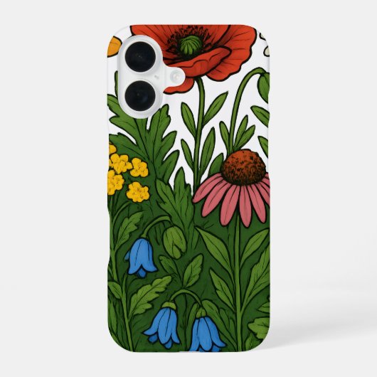 iPhone 16 Hüllen Blumen Hülle (Rückseite)