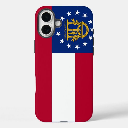 iPhone 16 Plus Case-Mate, georgische Flagge Case-Mate iPhone Hülle (Rückseite)