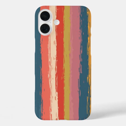 iPhone 16 Plus Hüllen - Streifenmuster (Rückseite)