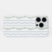 iPhone 16 Pro Case, Preppy Floral Stripe Hülle (Rückseite (Horizontal))