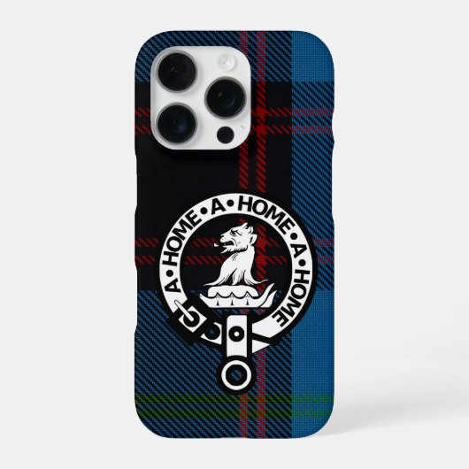 iPhone 16 Pro Hülle - Hume Ancient Tartan & Wappen (Rückseite)