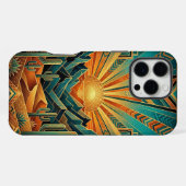 iPhone 16 Pro Max Case | Geometric Sun Landscape Hülle (Rückseite (Horizontal))