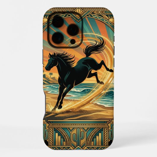 iPhone 16 Pro Max Case ,Wild Black Horse Freedom  Hülle (Rückseite)