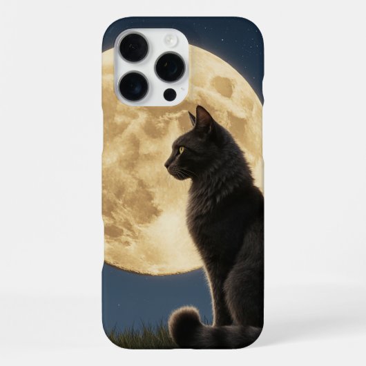 iPhone 16 Pro Max cat and moon phone case Hülle (Rückseite)