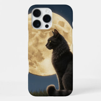 iPhone 16 Pro Max Katze und Mond Handyhülle Hülle