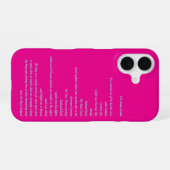 iPhone 16 Rosa Gehäuse Soula System Hülle (Rückseite (Horizontal))