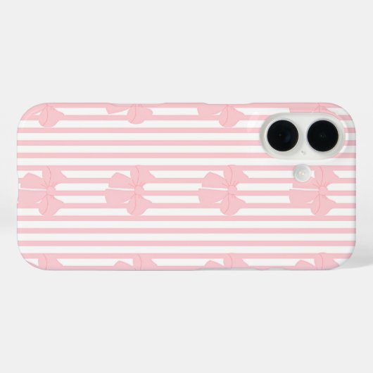 iPhone 16 rosa Schleifendesign Case-Mate iPhone Hülle (Rückseite (Horizontal))