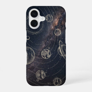 iPhone 16 Space Case – Planeten und Galaxie-Kunstw Hülle