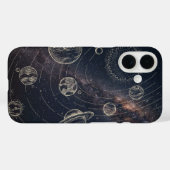 iPhone 16 Space Case – Planets and Galaxy Artwork (Rückseite (Horizontal))